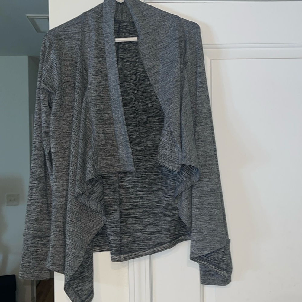 Nike Dri Fit Yoga Cardigan  Thumb holes Nike Symbol on sleeve EUC